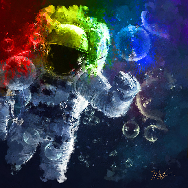 astronaut schilderij kopen online