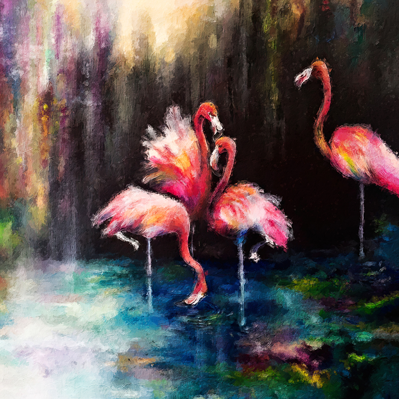Flamingo schilderij kopen