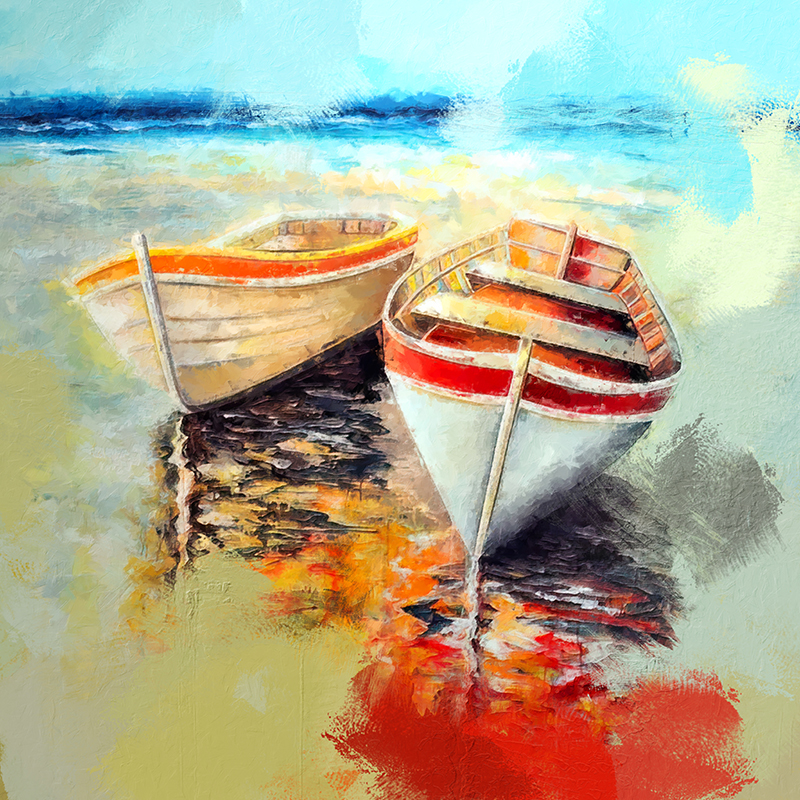 Boat schilderij