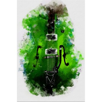 green guitar schilderij