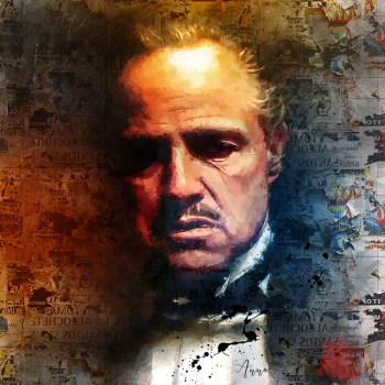The Godfather Vito Corleone schilderij