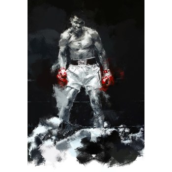 Muhammad ali boxer schilderij