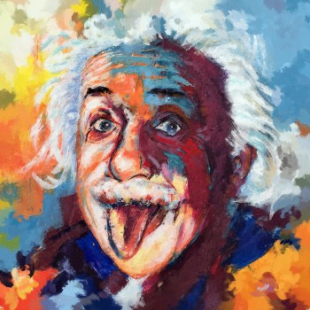 Einstein schilderij 
