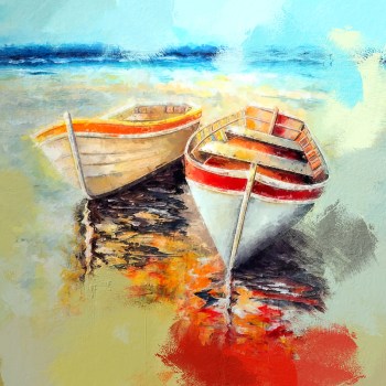 Boat schilderij