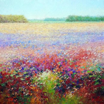 Landschap in kleur schilderij