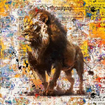 lion schilderij
