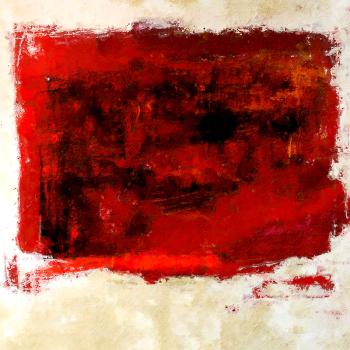 Abstract schilderij Rood