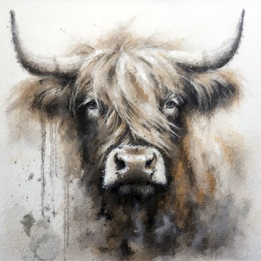 Highland Cow schilderij