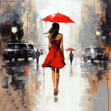 Vrouw met paraplu