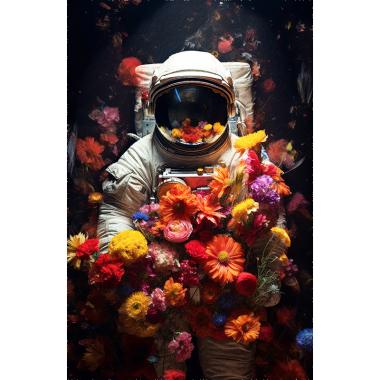 Astronaut in bloemen