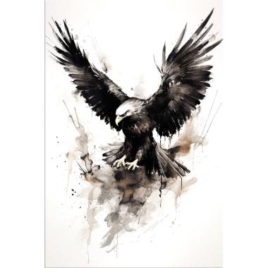 Eagle schilderij zwart wit