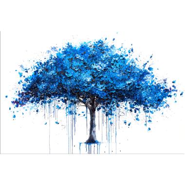 Schilderij blauw boom