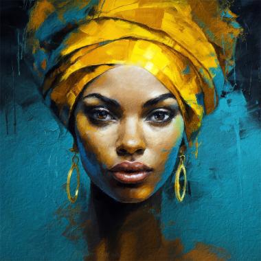 Schilderij Afrikaanse schoonheid