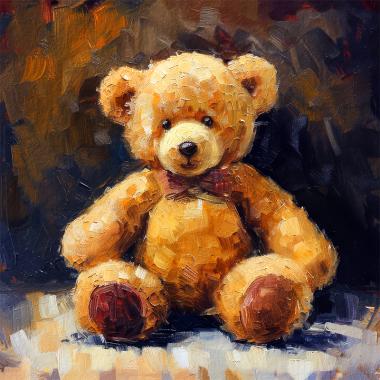 Teddybeer schilderij