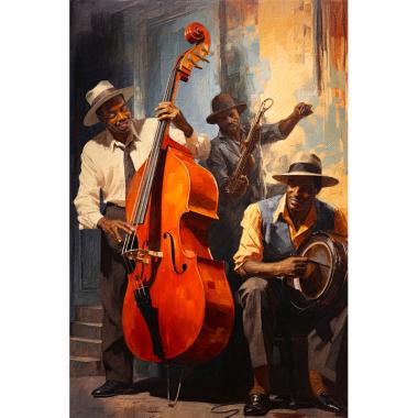 Jazz band schilderij