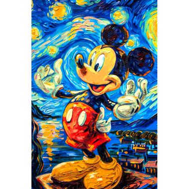 Mickey Mouse in sterrennacht