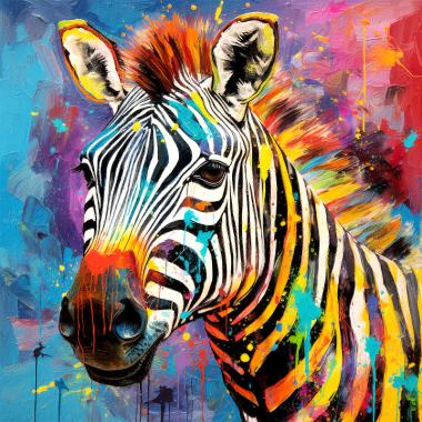 gekleurde zebra