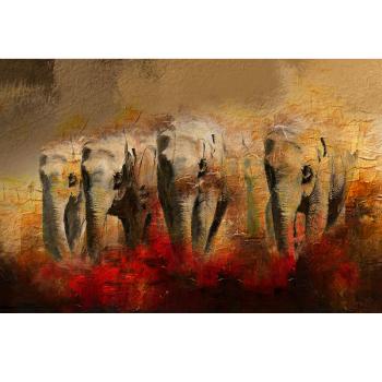 Olifanten Safari schilderij