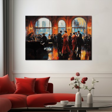 Jazz club schilderij 