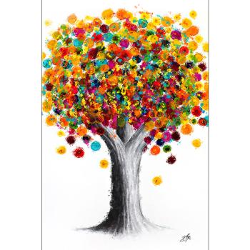 vrolijke boom schilderij 