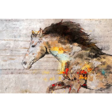 Paard in kleur schilderij