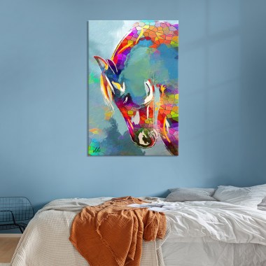 Paard schilderij in kleur kopen