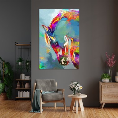 Paard schilderij in kleur kopen